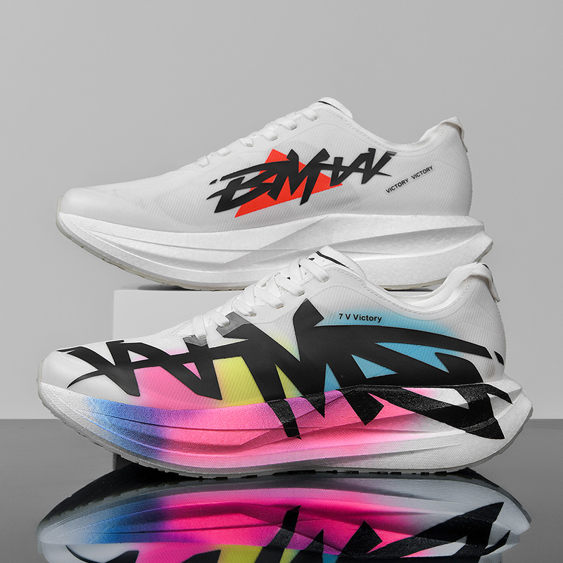 Breathable Mesh Athletic Shoes - รองเท้าวิ่งกีฬาผู้ชาย มาราธอน รองเท้าฝึกซ้อมแบบพิเศษ รองเท้าแข่ง รองเท้าคาร์บอนบอร์ด น้ำหนักเบา